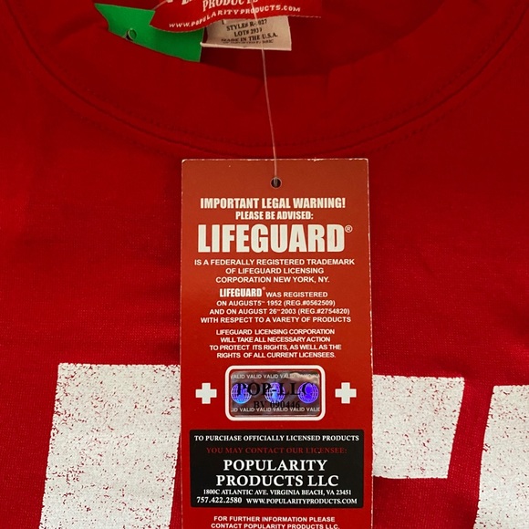 Lifeguard Sleeveless Muscle Tee-NWT - Picture 4 of 4